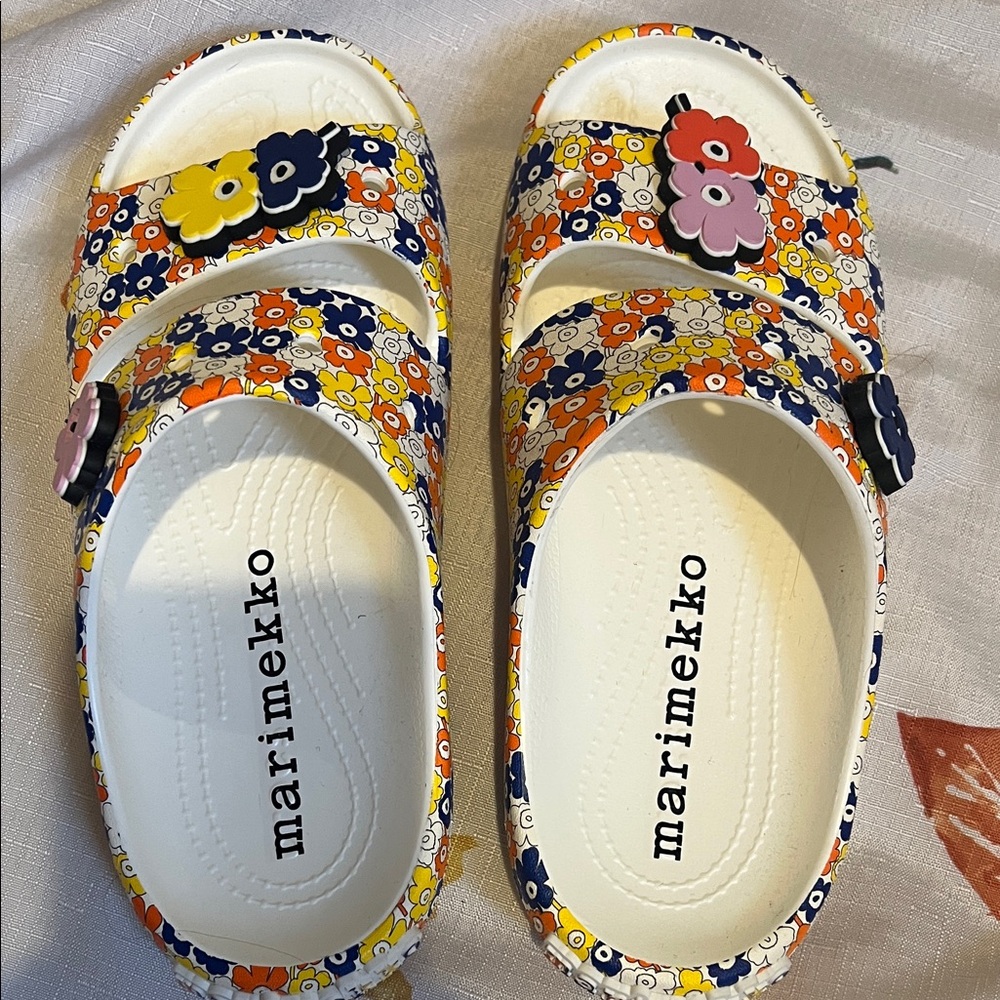 CROCS Marimekko Floral Sandals - Yellow, Blue, Red